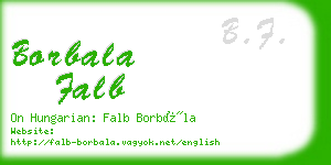 borbala falb business card